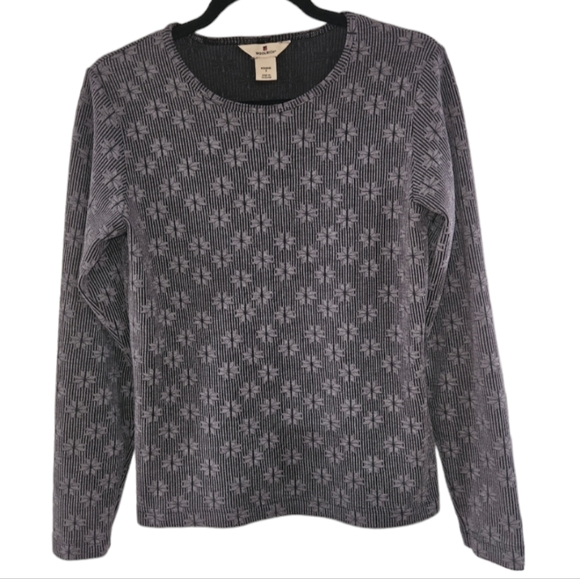 Woolrich Womens Size Small Thermal Long Sleeve Shirt Top Grey Comfy Outdoor - Picture 1 of 11